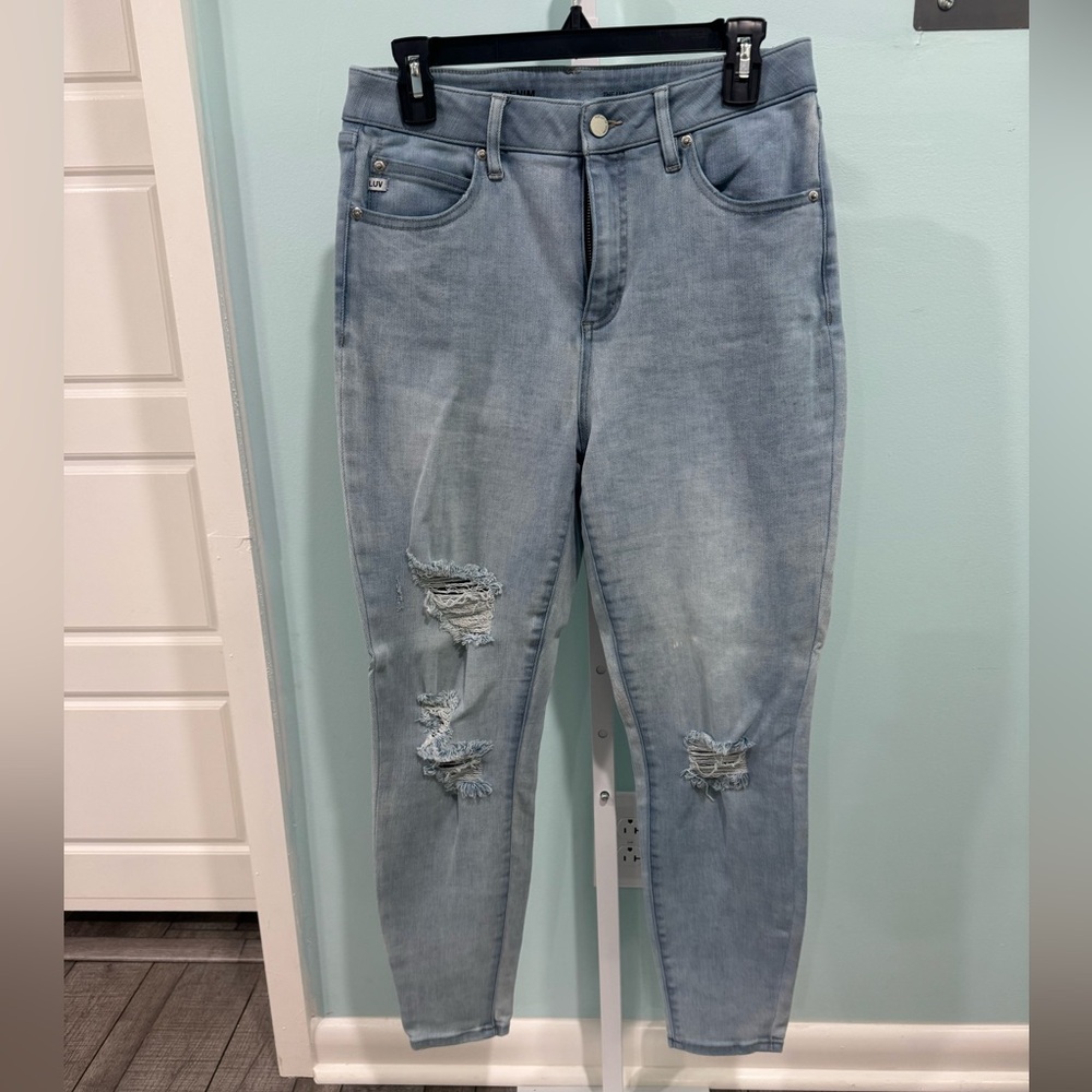 Light Blue Distressed Women's Jeans